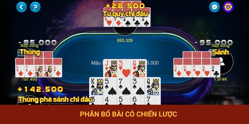 Xếp bài cân đối - Không dồn hết vào một chi
